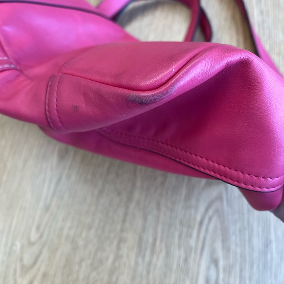 Coach Leather Tote Bag in Bright Pink - Picture 16 of 16